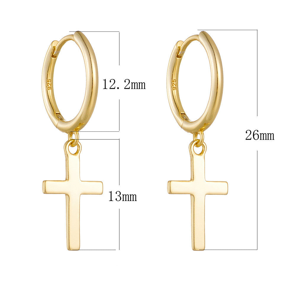 
                      
                        Women's Sterling Silver Cross Earrings
                      
                    