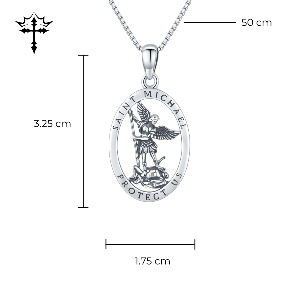 
                      
                        Sterling Silver Saint Michael the Archangel Pendant
                      
                    