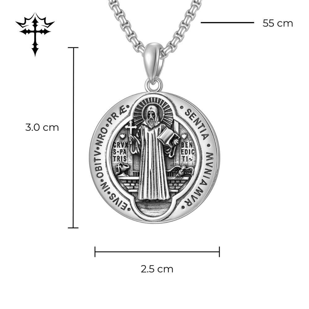 
                      
                        Sterling Silver Saint Benedict Seal Pendant
                      
                    