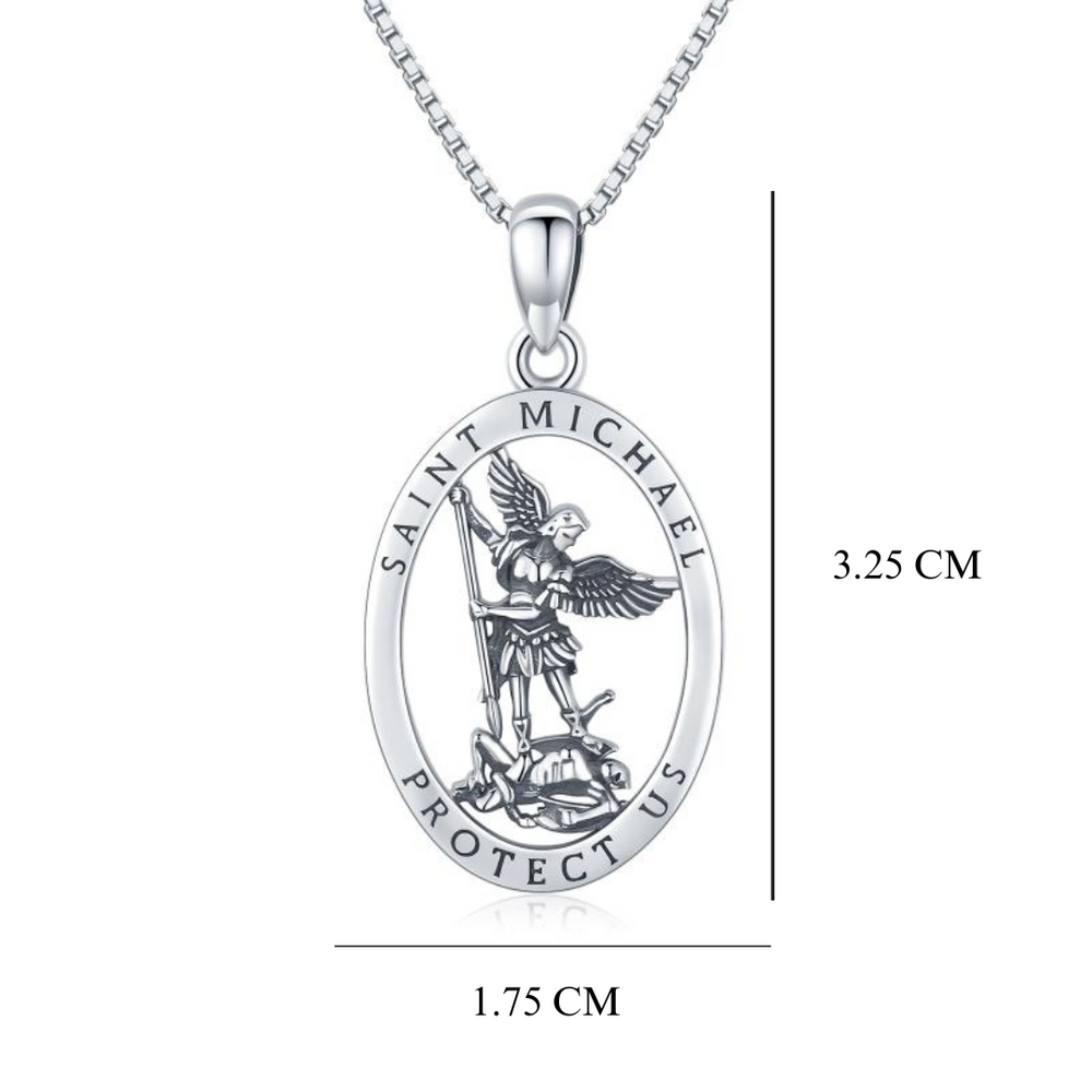 
                      
                        Sterling Silver Saint Michael the Archangel Pendant
                      
                    