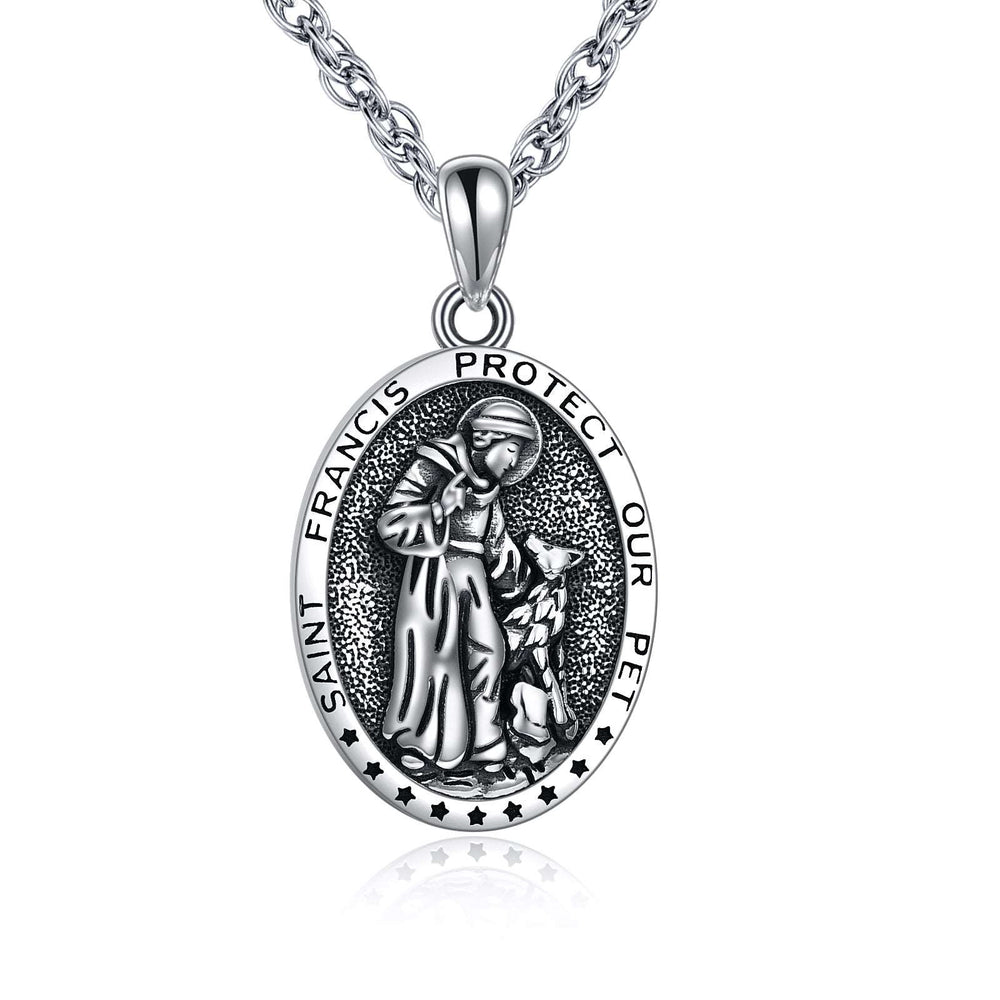 Sterling Silver Saint Francis Pendant