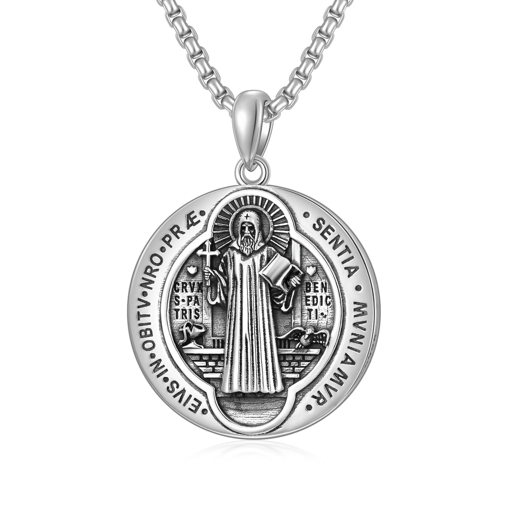 Sterling Silver Saint Benedict Seal Pendant