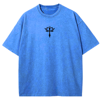 Auspice Maria Acid Washed Oversized Tee - Caelum