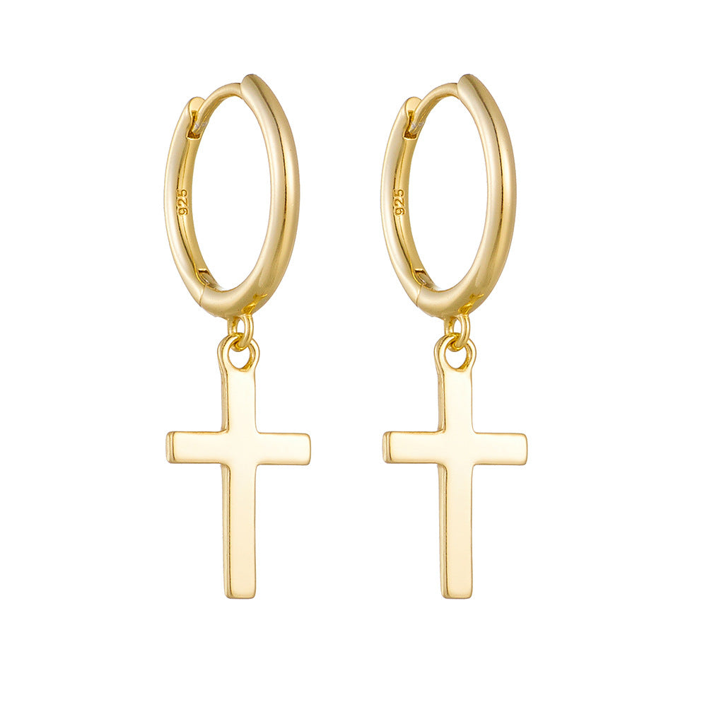 
                      
                        Women's Sterling Silver Cross Earrings
                      
                    