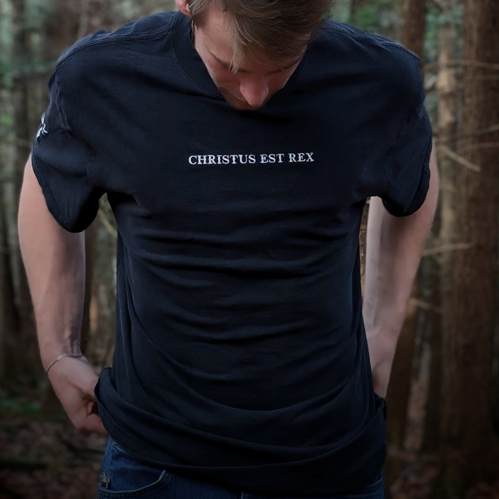 Christus Est Rex Oversized T-Shirt - Faded Black