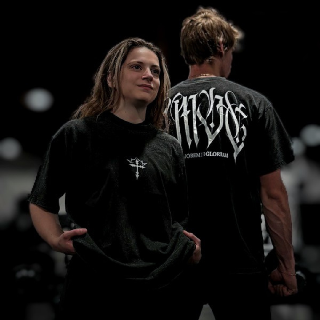 AMDG Acid Washed Oversized Tee - Requiem