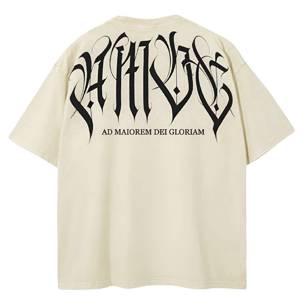 AMDG Acid Washed Oversized Tee - Bone