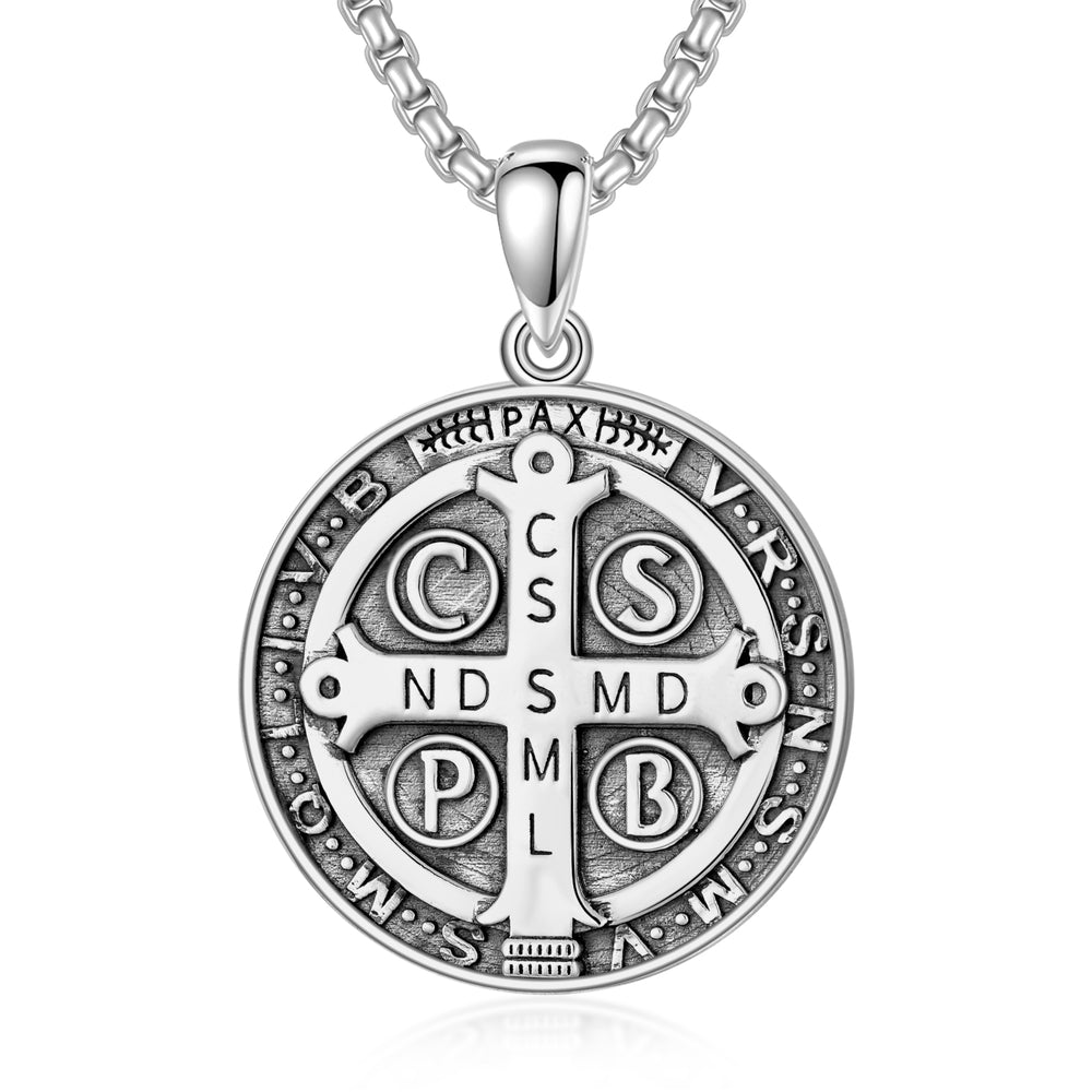 Sterling Silver Saint Benedict Seal Pendant