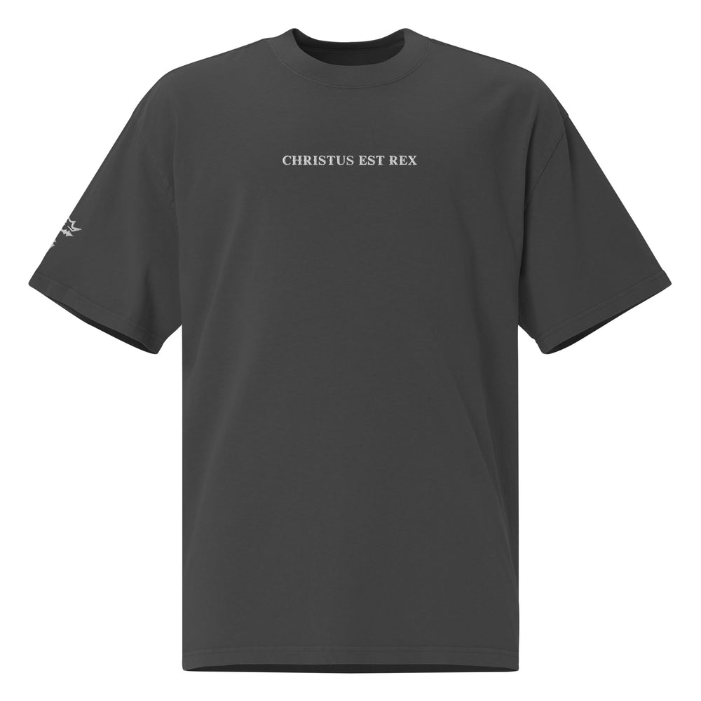 
                      
                        Christus Est Rex Oversized T-Shirt - Faded Black
                      
                    