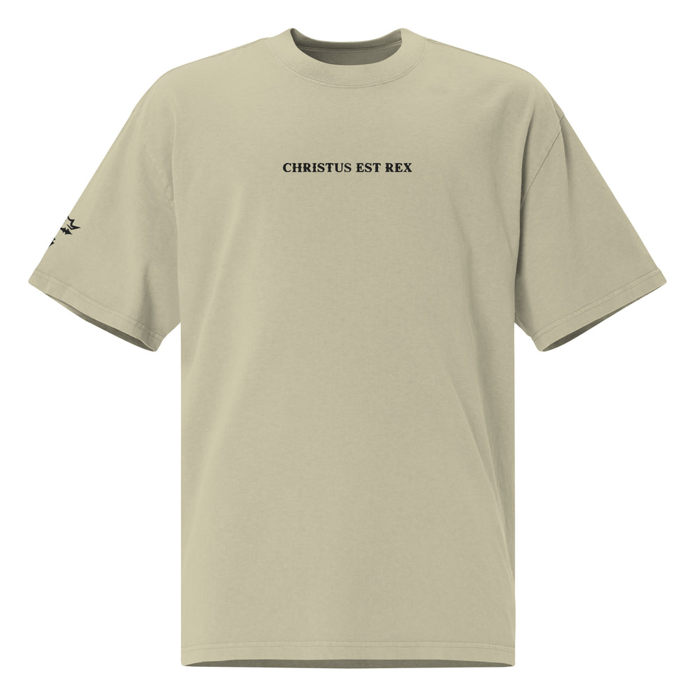 
                      
                        Christus Est Rex Oversized T-Shirt - Faded Eucalyptus
                      
                    