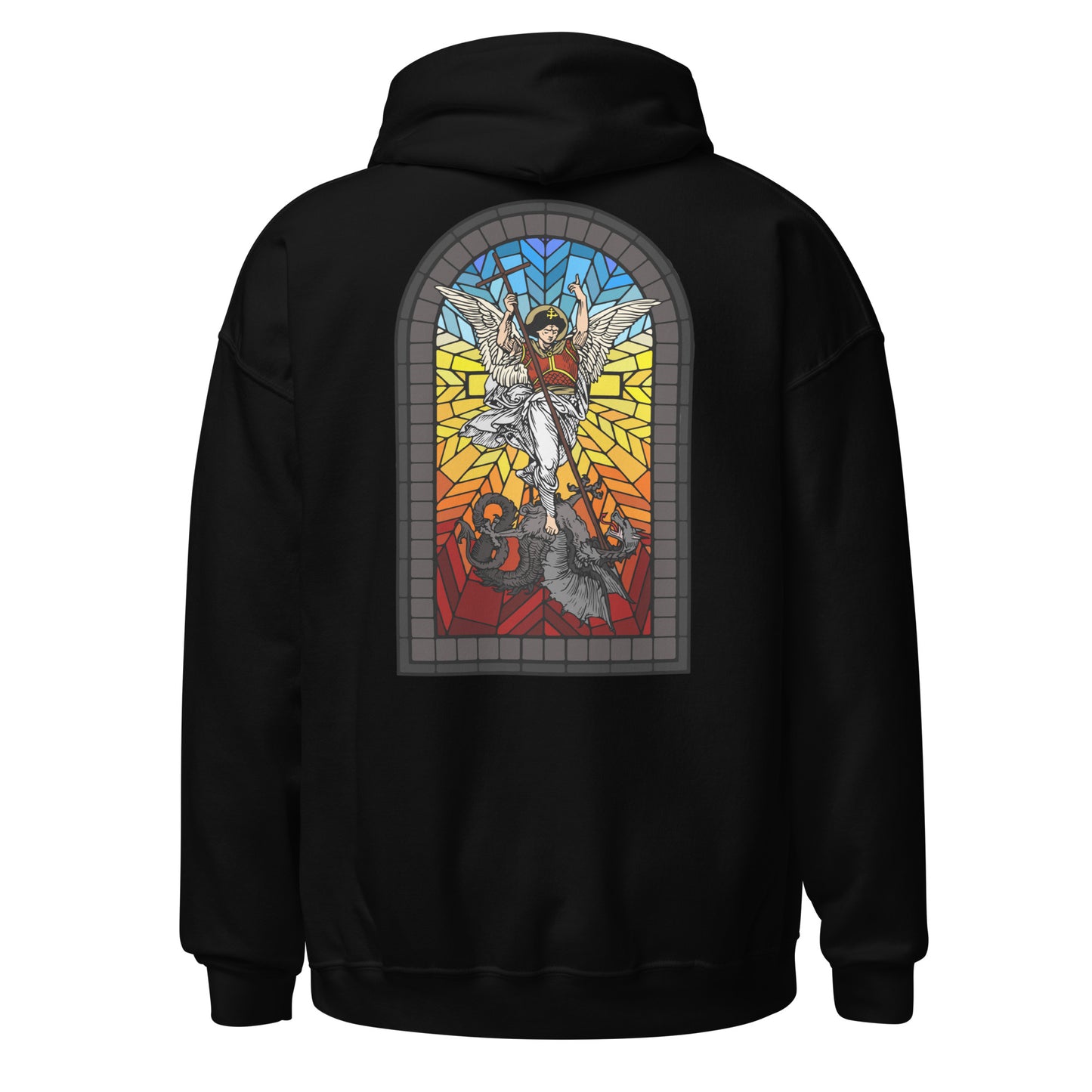 Saint Michael Stained Glass Hoodie