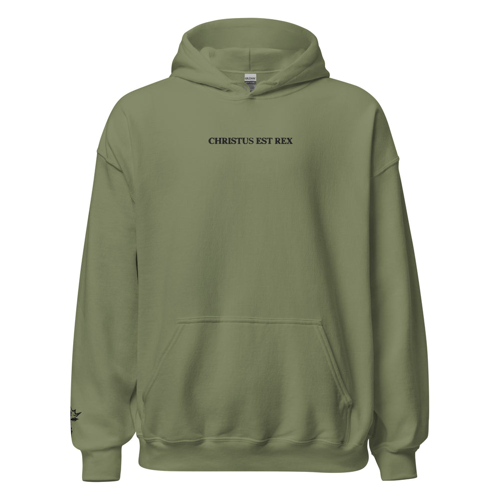 
                      
                        Christus Est Rex Hoodie - Military Green
                      
                    